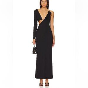 Camila Coelho Waleska Maxi Dress Black
Roses One-Shoulder gown Revolve S